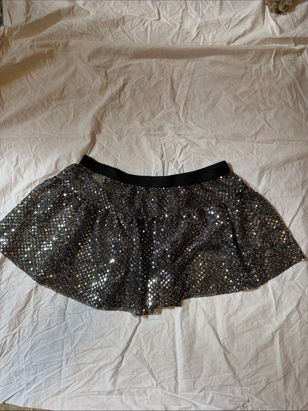 Black Sequin running  Skirt - Sparkling Party Skirt